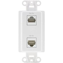 CHANNEL PLUS WPW-DD White Dual Data Wall Plate
