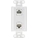 CHANNEL PLUS WPW-DD White Dual Data Wall Plate