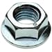 316 Stainless Steel Flange Nut, Inch, Right Hand, Meets ASME B18.2.2 Specifications, Serrated Flange