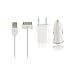 Technotech 3 In 1 USB Power Adapter With Charging Sync Data Cable & Mini USB Car Charger for Apple iPhone 4/4S/3G/3G S, iPad & iPod RS.175.00