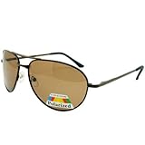 Polarized Aviator Sunglasses Spring Hinge Chrome Metal Frame