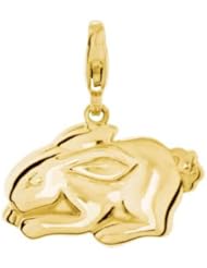 14K Yellow Gold Rabbit Charm
