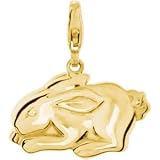 14K Yellow Gold Rabbit Charm