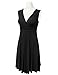 DRESSIS Women's Sleeveless V Neck Pleated Waist Flared Dress S to 3XL (13 Colors)