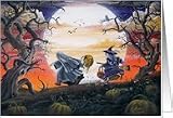 Folk Art HALLOWEEN Spooked CARD trick treat kids Card