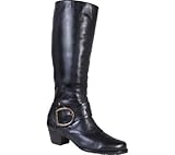 Walking Cradles Women's Clarity Wide Calf Riding Boot, Black Soft Antique, 11 W US