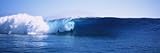 Body Boarder Surfing in the Ocean, Tahiti, French Polynesia Premium Photographic Poster Print by Panoramic Images , 40x120