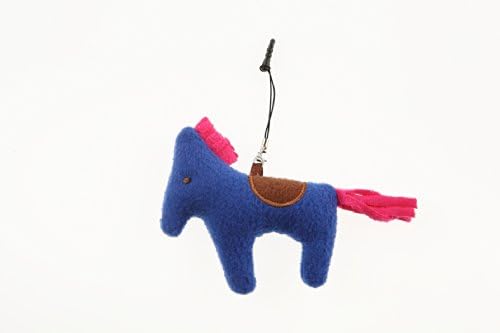 3.5mm Lovely Plush Horse Dustproof Plug Stuffed Earphone Blue