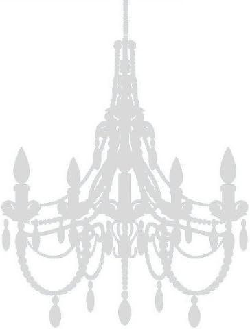 Wall Hugs Chandelier Wall Decal, Matte White