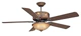 Ellington Fans DL60DMI5LKRCRD 60 Deer Lodge Dark Mahogany Ceiling Fan w/ Light & Wall Ctrl