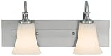 Barrington Brushed Steel Two Light Bath Bar