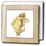 Florene Childrens Art II - Pierrot - Vintage Clown - Tile Napkin Holders
