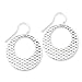 Sterling Silver Textured Circle Earrings title=