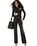 Apple Bottoms - Apple Bottoms Studded Logo Tee, Double-Layer Active Jacket with Studded Logo & Studded Active Pants