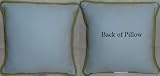 Modern Baby Boy Caffe Blue Pillow with Green Cording