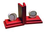 IMAGE OF One World Kids BG00041501 Baseball Bookends - Red Base- Pack of 2