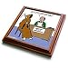 Rich Diesslins Funny Religious Light Cartoons - Death Applies for a Seminary Job - Trivets