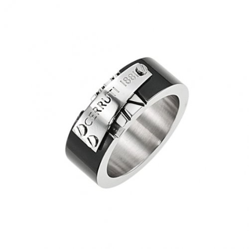  Cerruti - RH21285N60 - Bague Homme - Acier inoxydable 0.011 gr - Noir - T 60