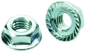 AllFasteners 2SFLN1420 SERRATED FLANGE HEX NUT,CASE HARDENED,ZINC PLATED 1/4-20 (Pack of 100)