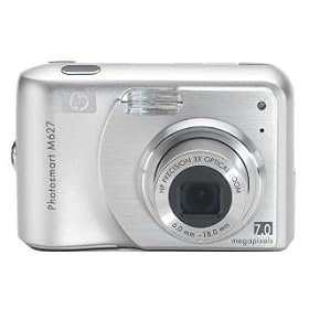 HP PhotoSmart M627 - Digital camera - 7.0 Mpix - optical zoom: 3 x - supported memory: MMC, SD