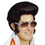 Elvis High Black Wig