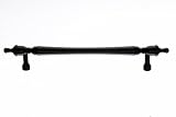 Top Knobs M825-12  Somerset Finial Appliance Pull Black