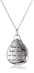 Sterling Silver Teardrop Pendant Neck...