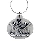 Chicago White Sox Oval Pewter Keychain