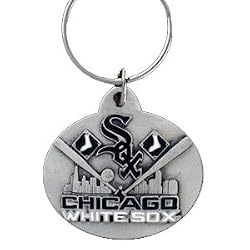 Chicago White Sox Oval Pewter Keychain
