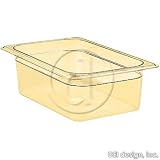 H-Pans Food Pan Half Size - 4'' Deep Amber