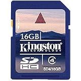 Kingston 16 GB Class 4 SDHC Flash Memory Card SD4/16GB