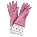 Retro Pink Spotty Rubber Gloves