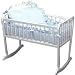 Baby : Pretty Pique Cradle Bedding - color:Blue - Size 18x36