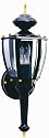 Designers Edge L-2553BK 16-Inch Dual Eye Motion-Activated Outdoor One-Light Upward Wall Sconce, Black Metal with Beveled Glass