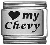 Clearly Charming Heart my Chevy Laser Italian Charm