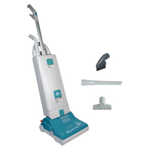 SEBO 9591AT Essential G1 Upright Vacuum with 12-Inch Power Head, Light Gray and Teal