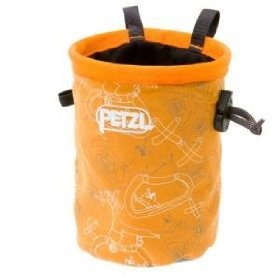 Petzl Bandi Chalk Bag Topo Print/Orange, One Size