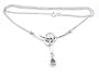 Sterling Silver Celtic Knot and Genuine Amethyst Drop Necklace