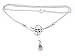 Sterling Silver Celtic Knot and Genuine Amethyst Drop Necklace