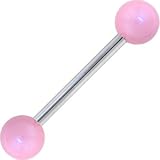 Light Pink MIRACLE BALL Barbell Tongue Ring