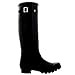 POLAR Womens Original Tall Gloss Winter Waterproof Wellie Rain Wellington Boot - Black - US 9