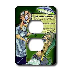 Londons Times Funny Medicine Cartoons - Easy Dental Plan - Light Switch Covers - 2 plug outlet cover