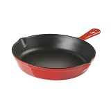 InnovaColorCastPorcelainEnameledCastIron8-InchRoundNon-StickSkillet,Red