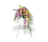 Sympathy Lavender Gladioli Flowers Pastel Crescent Spray