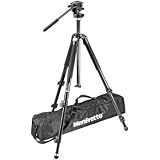 Bogen - Manfrotto 3178WNK Wilderness Tripod Kit - 3221WN Black Tripod with 3130 Micro Fluid Video Head with Quick Release & Tripod Bag