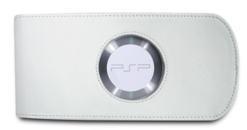 Childrens Toyshop  Video Games : Powerplay White Leather Protective Case and Screen Wipe (PSP)