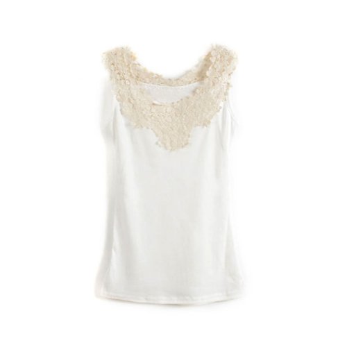 Zacoo Women's Crochet Lace Cotton Blend Cami Top