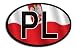 Poland - Wavy Oval Decals (Eagle)