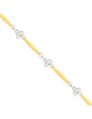 14k Two-tone Trinity Knot Bracelet