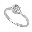 Sterling Silver Ring - Clear CZ - Bezel Set - 6 mm x 2 mm, Sizes 5-9